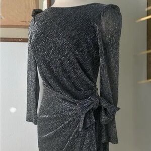 Tommy Hilfiger Asymmetrical Shimmer Dress - Black